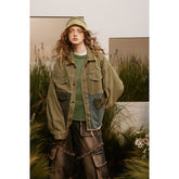 Unisex Jacket Vintage Denim Jacket for Men and Women Couple Washed Jacket Coat